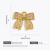 Golden diamond pendant-bow tie