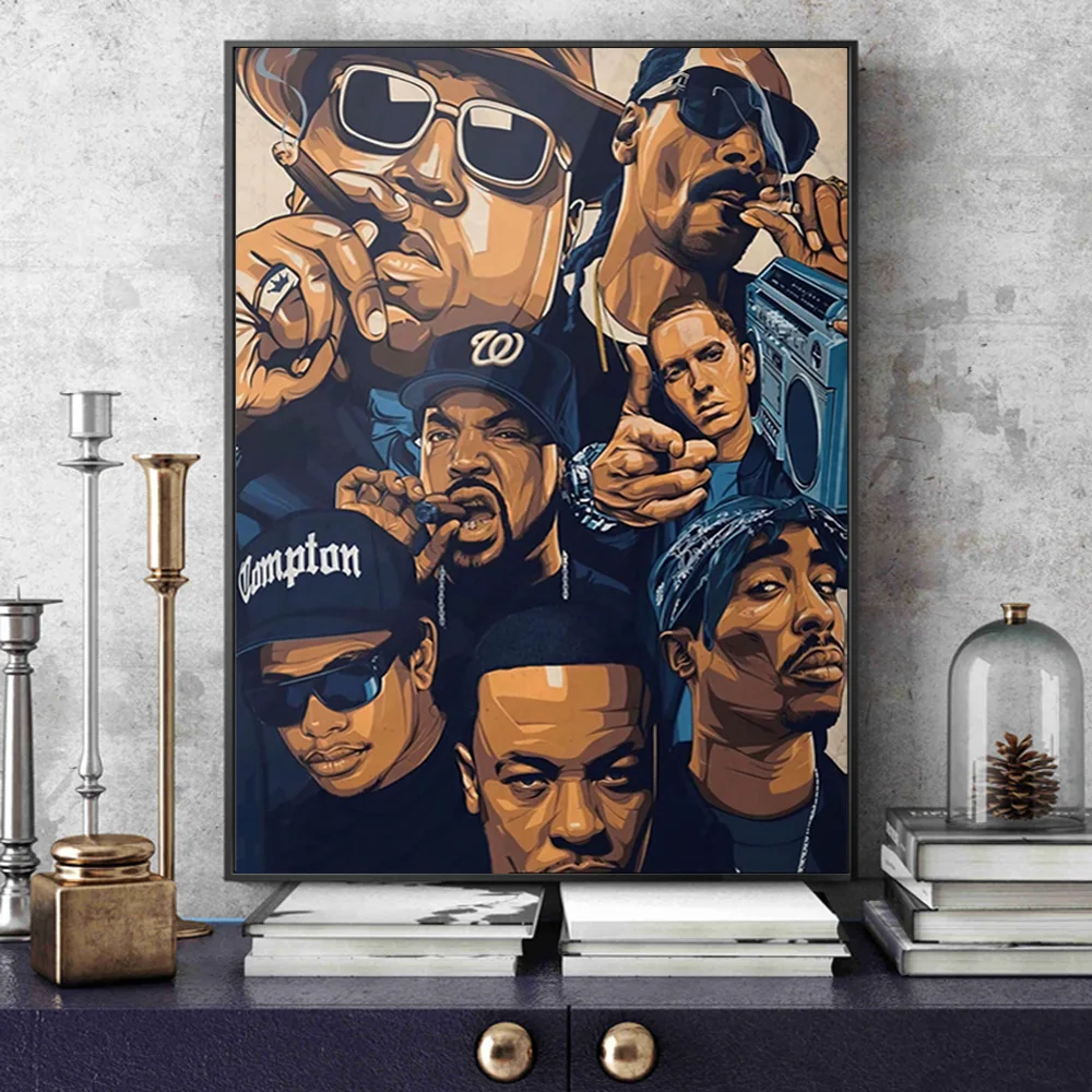 落書きの肖像とトゥパックキャンバス絵画ポスターやプリント2Pac
