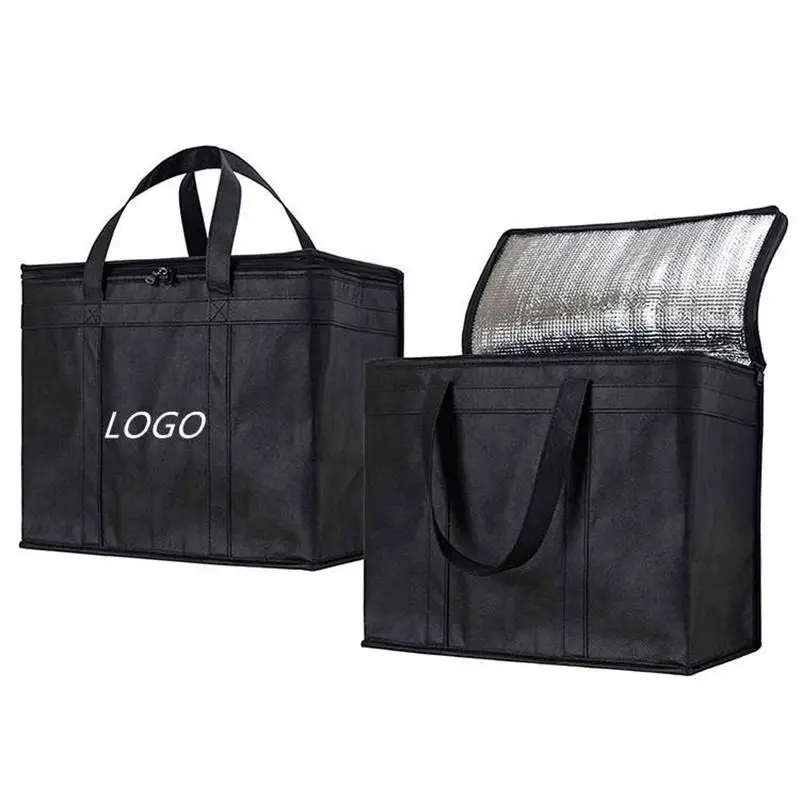 Eco Friendly Insulated Reusable Large Capacity Shopping Thermal Insulation Cooler Bag Blue Cooler Bag Food Green Box 10000