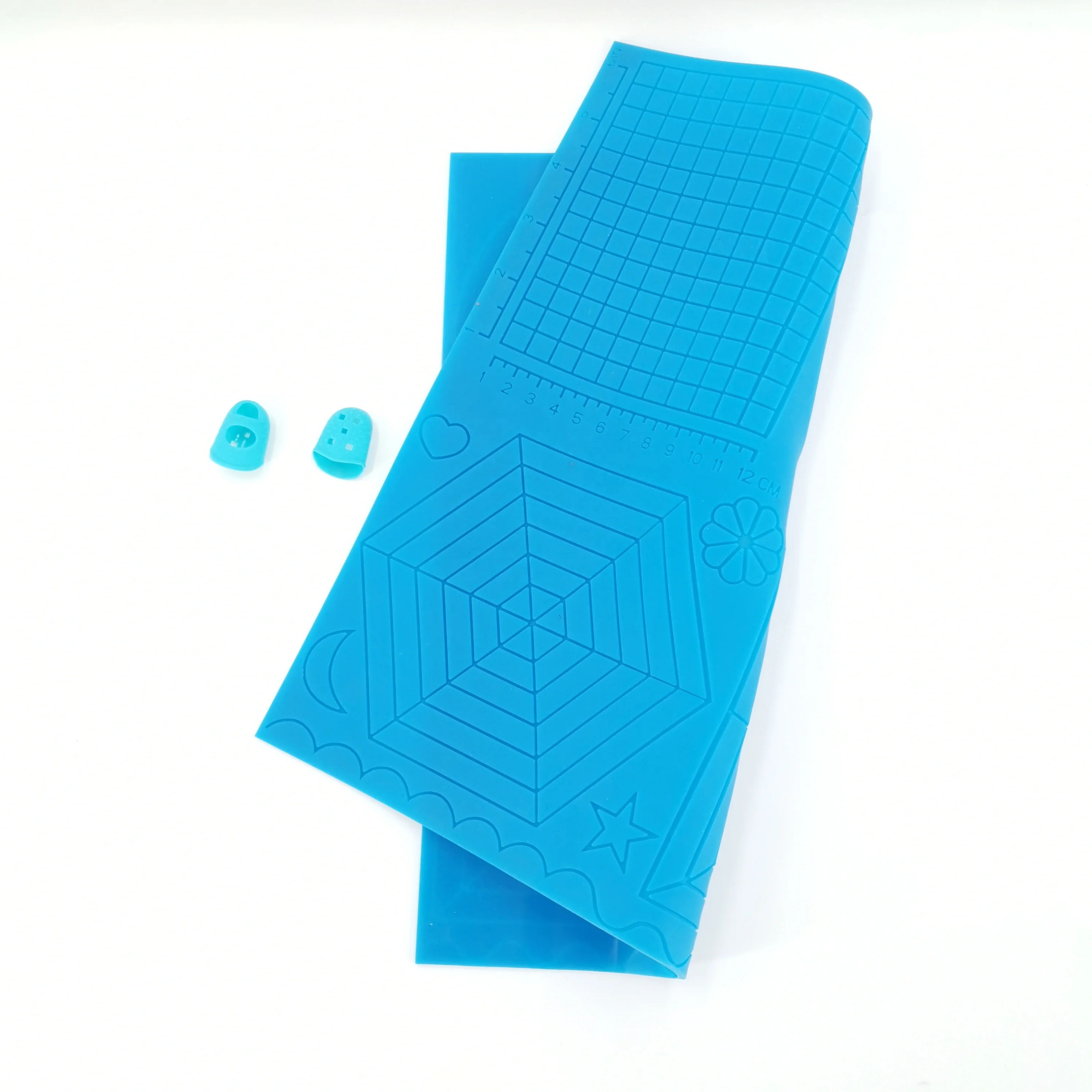 2 pezzi 3D stampa penna Mat 2 stile grande 3D penna disegno tappetino multi-forma in silicone 3D disegno modello 3D penna strumenti disegno e 4 tappi in silicone dito per bambini principianti e adulti 