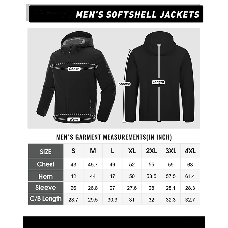Waterproof Men’s Softshell Jacket For Outdoor Sports And Winter_voghion.com