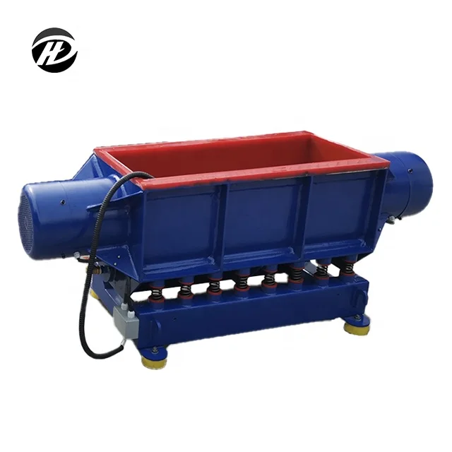 200L Horizontal Linear Trough Vibratory Finishing Machine Tub Auto Polishing Metal Equipment
