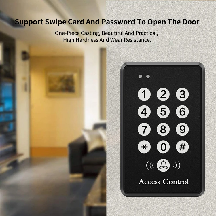 Rfid Keypad with Door Bell Access Control System for Comercial Building Softw Rfid Nfc Reader for Door Access Control