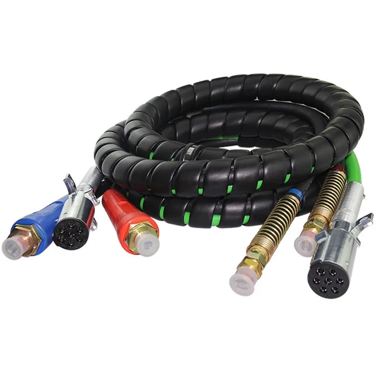 3 In 1 ABS Air Power Line America Type Electric Trailer Cable 7 Way ...