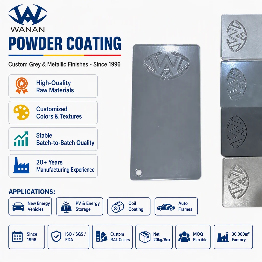 Metallic Grey Powder Coating with Real Depth & Shine