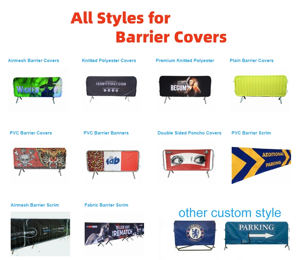 80 SOLD Pedestrian Crowd Barrier Banners and Covers,Printed Barricade ...