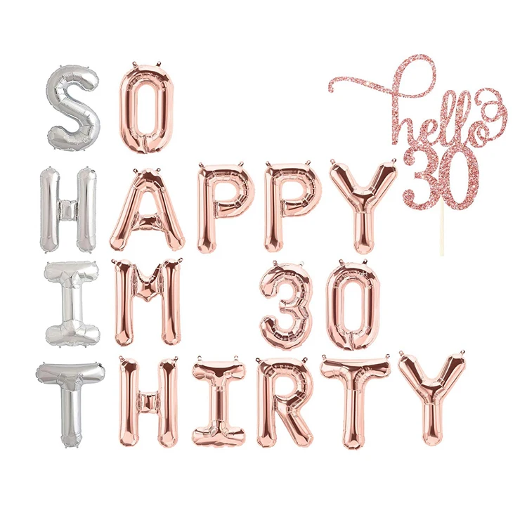 30歳の誕生日ケーキトッパーとても幸せです私は30歳の誕生日パーティーの装飾のための30歳の誕生日バルーンです Buy 30th 誕生日パーティーバルーン 30th ため 30th パーティーバルーン誕生日パーティーの装飾 30th のためにパーティーバルーン誕生日パーティーの