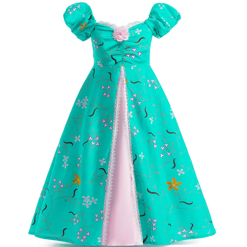 FSMLTZ Enchanted Blossoms: Girls' Princess Maxi Dress with Floral