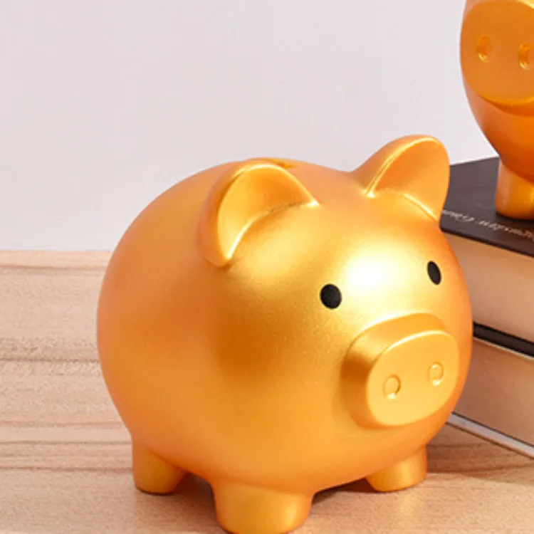 Cute Small PVC Piggy Bank Pig Money Box With Number Pattern Plastic Money Bank Painted With Custom Logo