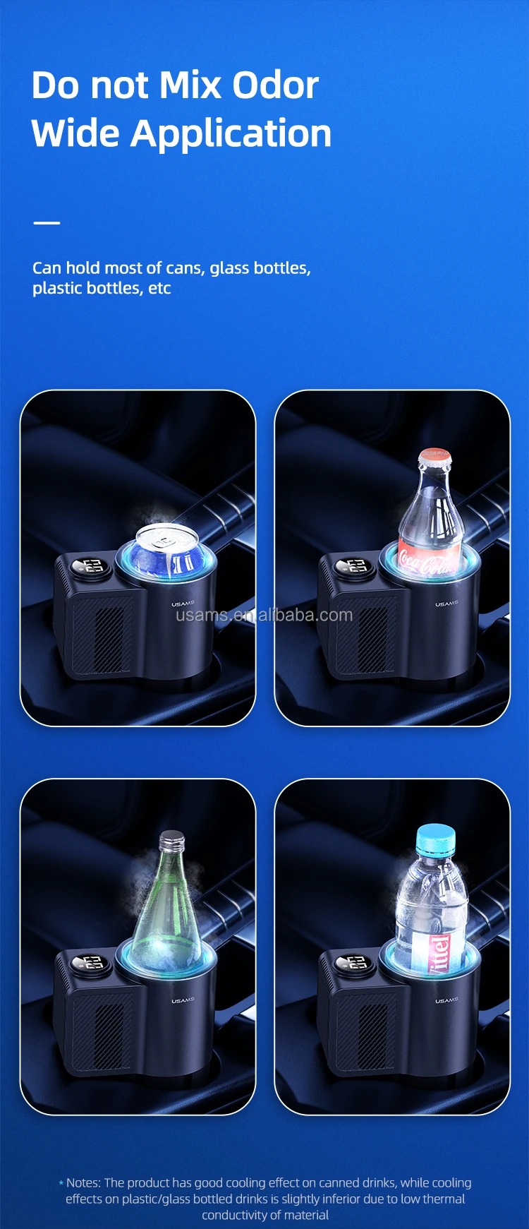 Usams 2021 New Design Accessoires Voiture Car Cooling Cup Smart Car