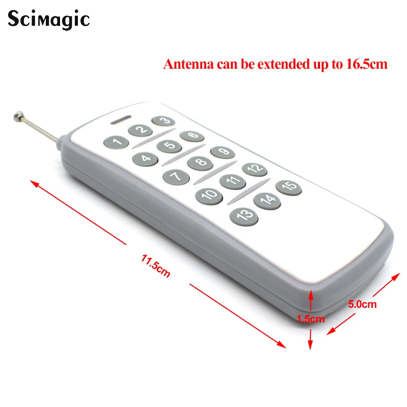 433 MH 1527 EV1527 433mhz Learning Code Remote Controller 15CH RF Wireless Remote Control  Transmitter