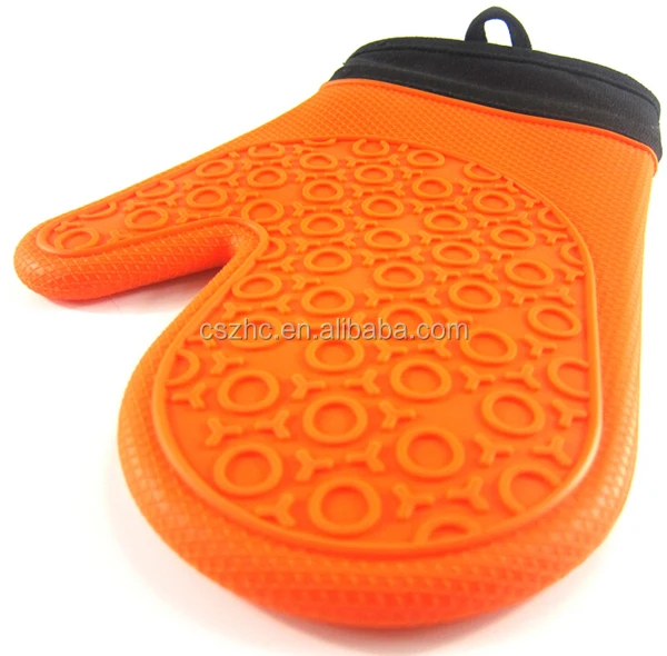 Customized Extra Long Professional Kitchen Cooking and Baking Silicone Oven Mitt Wholesale BBQ Gloves Silicone supplier
