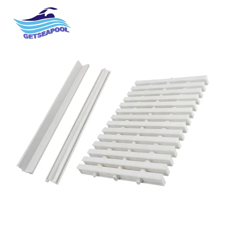 Factory Supply Plastic Guide Rail for Pool Drain Cover Swimming Pool Equipment Corner Fix Side for Overflow Grating