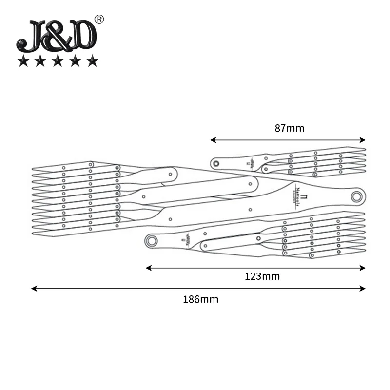 Nattools Stainless Steel Isometric Ruler Handmade DIY Leather Watch Belt Making Tool for Quick Grading