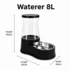 Distributeur d'eau rond en acier inoxydable de 8 L