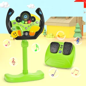 Co- Kids' Inflatable Artificial Driving Toy Plastic Early Education Puzzle Baby Car Steering Wheel Back Seat Sets
