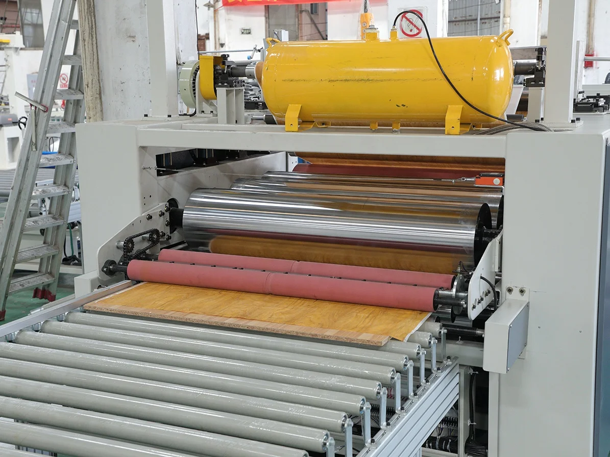 MDF Wood Manufacturing Machinery Automatic Panel Lamination Line