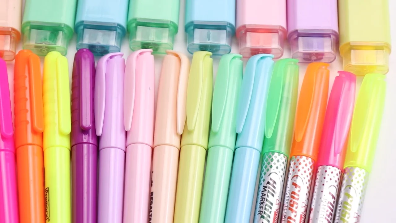 Wholesale School Highlighter Stationery Ice Cream Multi Color Cute Mini Marker Highlighter Pens