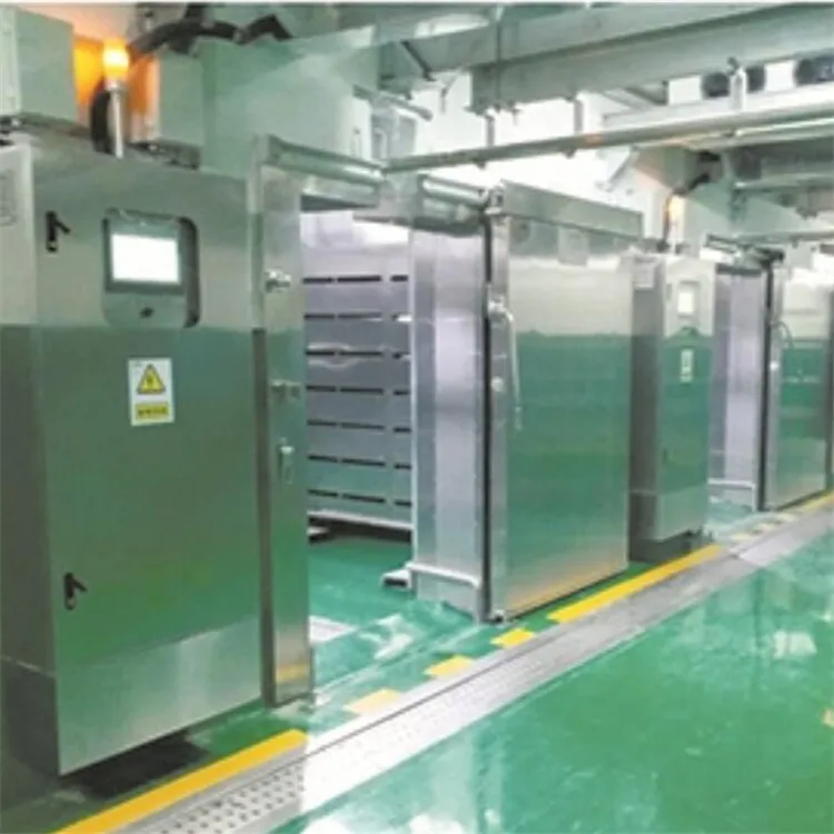 Industrial low temperature and high humidity defrosting system for slaughterhouses