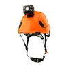 Orange Helmet with Headlamp