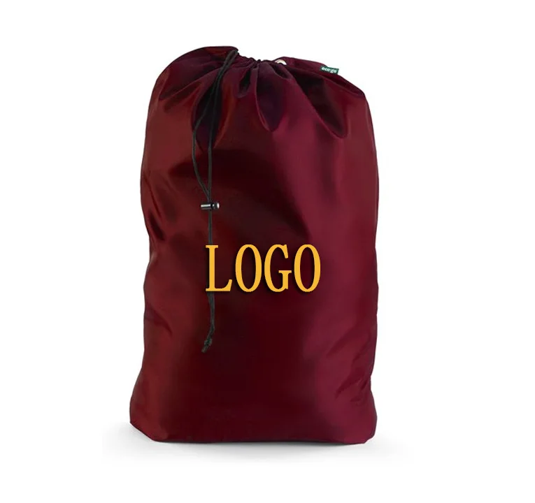 Custom ECO2GO Nylon Oxford Drawstring Large Capacity Dry Cleaning Heavy Duty Laundry Bag