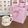 Princess Gift Box Cup with Round Spoon - Hand-held Cup with Bow