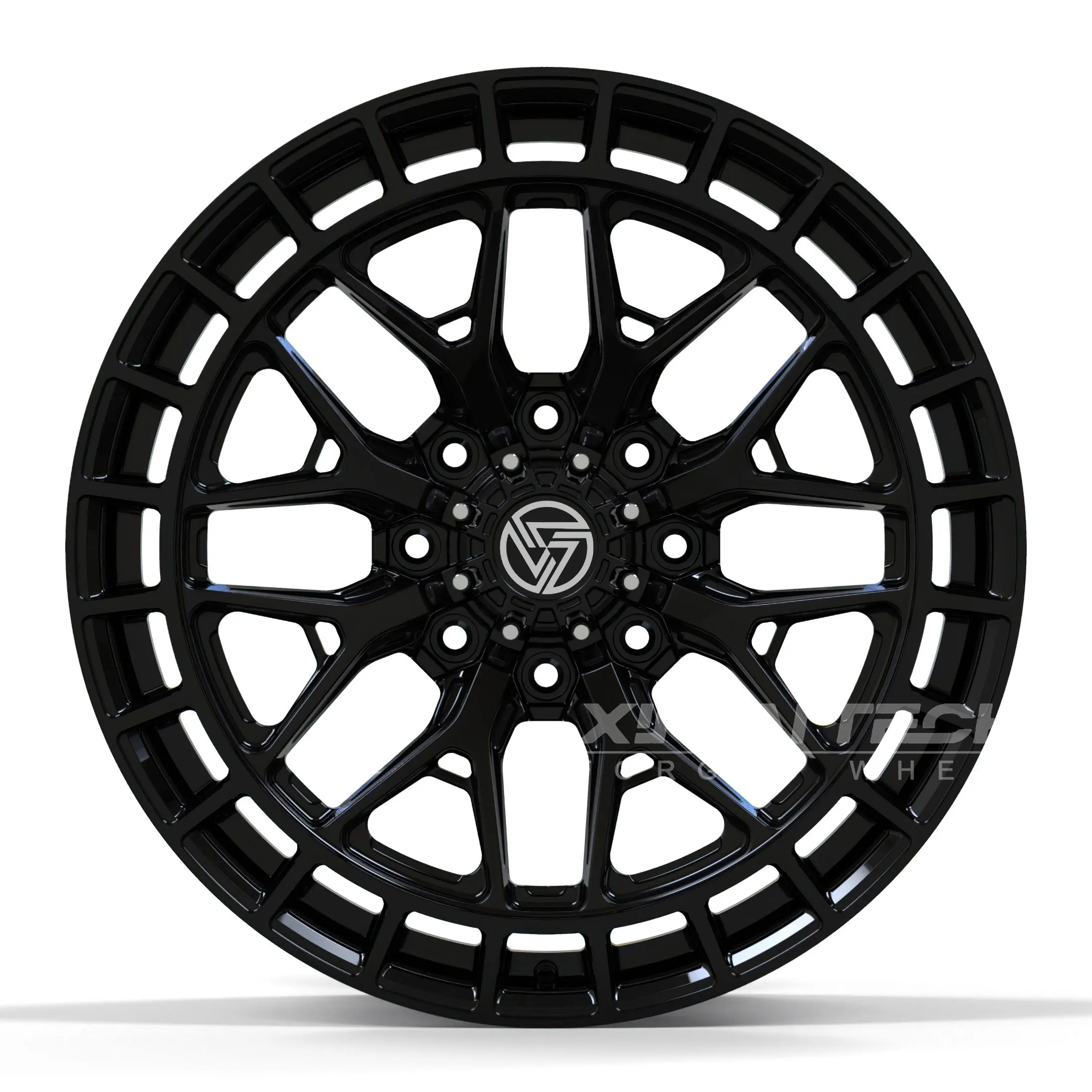 XL Custom 1-Piece Monoblock Deep Dish Concave Forged Wheels Gloss Black Rims for Dodge Charger Challenger Ford F150 RAM - Image 1
