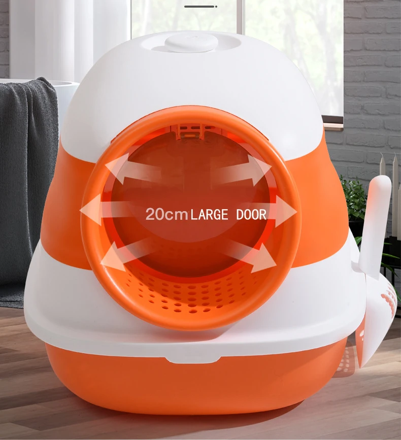 Fully Enclosed Extra Large Cat Litter Box Portable Folding Cat Litter