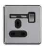 1 gang 13A socket with usb
