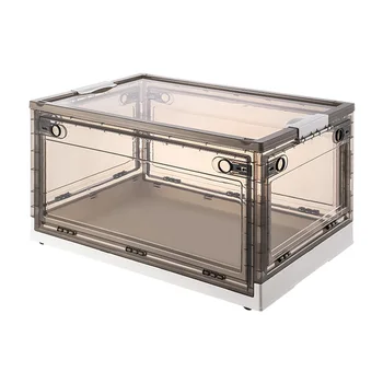 Five-door household transparent plastic folding wardrobe toys book clothing storage boxes cloth storage container