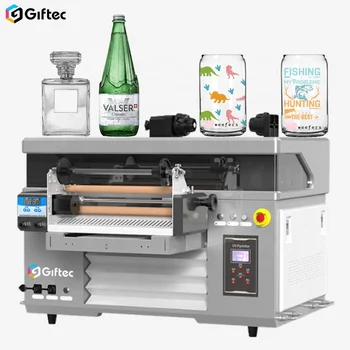 Giftec A3 30cm 60cm dtf UV film printer 3D A3 A2 roll to roll direct to film Digital inkjet flatbed uv printer for A/B film