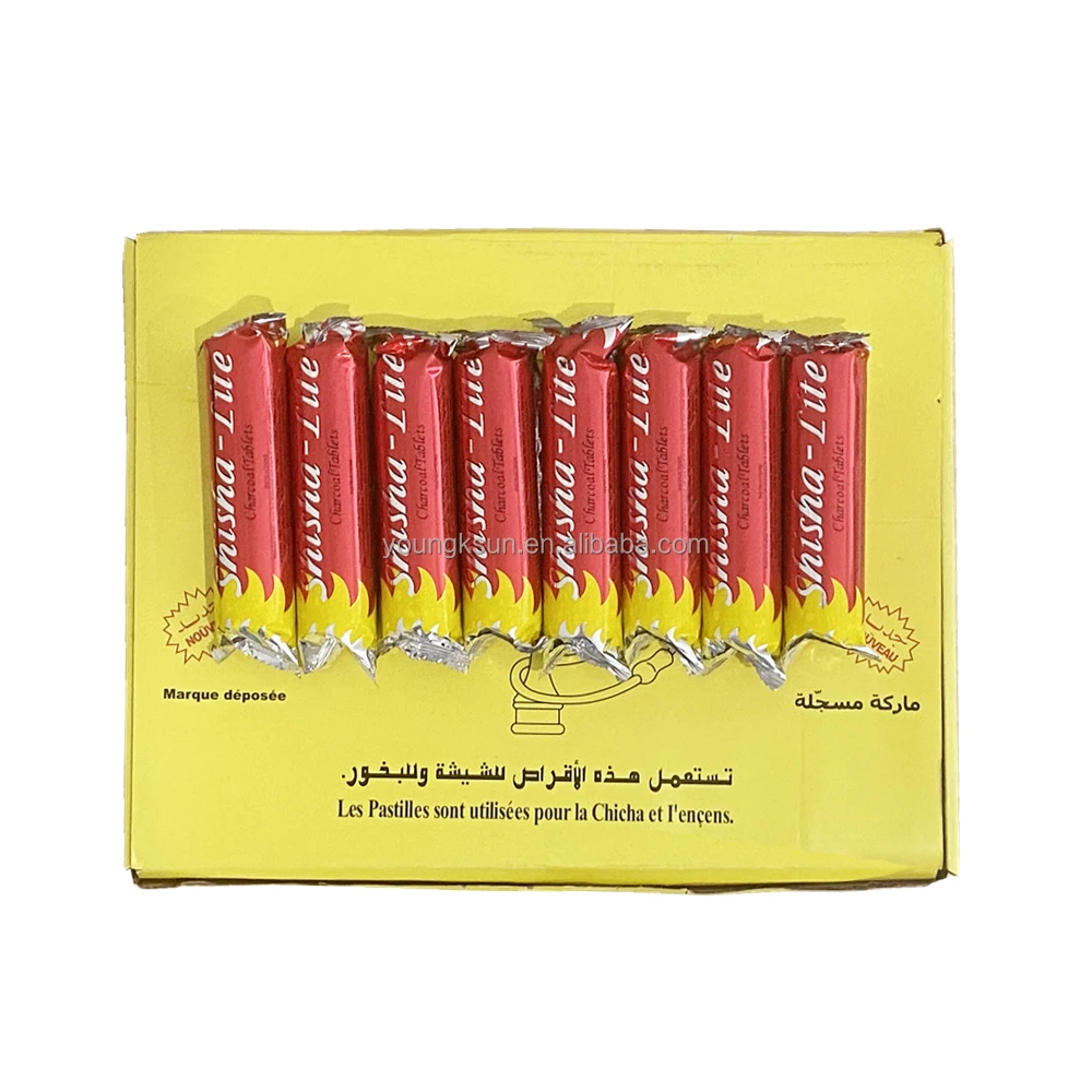 YKS Libya Big Yellow Box Customized Smokeless Instant Shisha Coal Hookah Charcoal