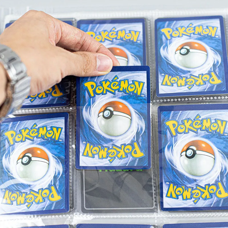 Transparent PP Cover with Clear 9 Pocket Trading Card Binder for Game Card Holder Album Book Collectors