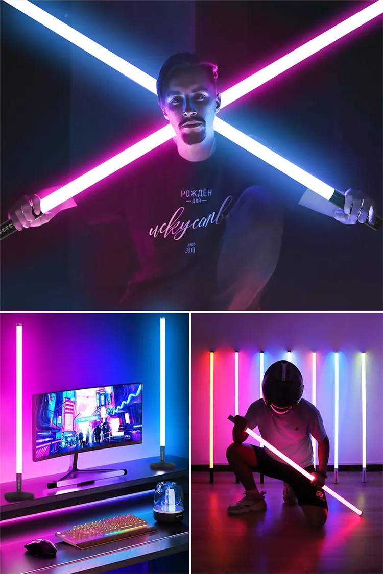 RGB Neon Light Emitting Diode Tube Light with Remote Control Fluorescent Light 4800mA