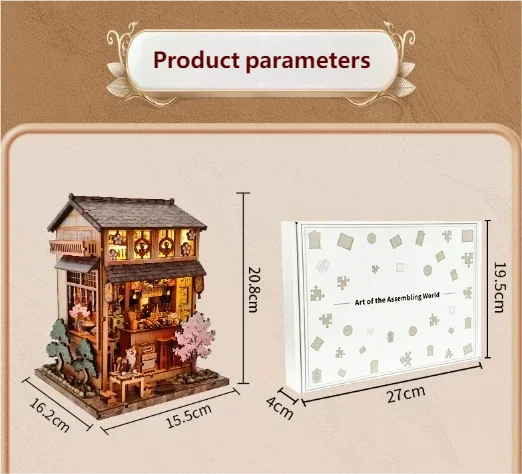 product diy miniature house  book nook kit   wooden dollhouse architecture model with complete miniature building set-6