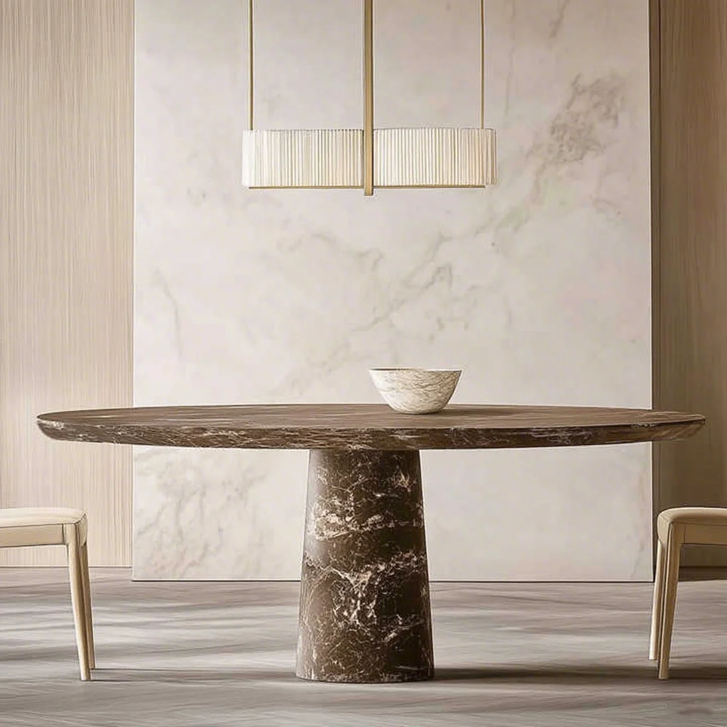 Premium Sintered Stone Luxury Marble Dining Table for Villa Hotel Farmhouse or Apartment Dining Spaces
