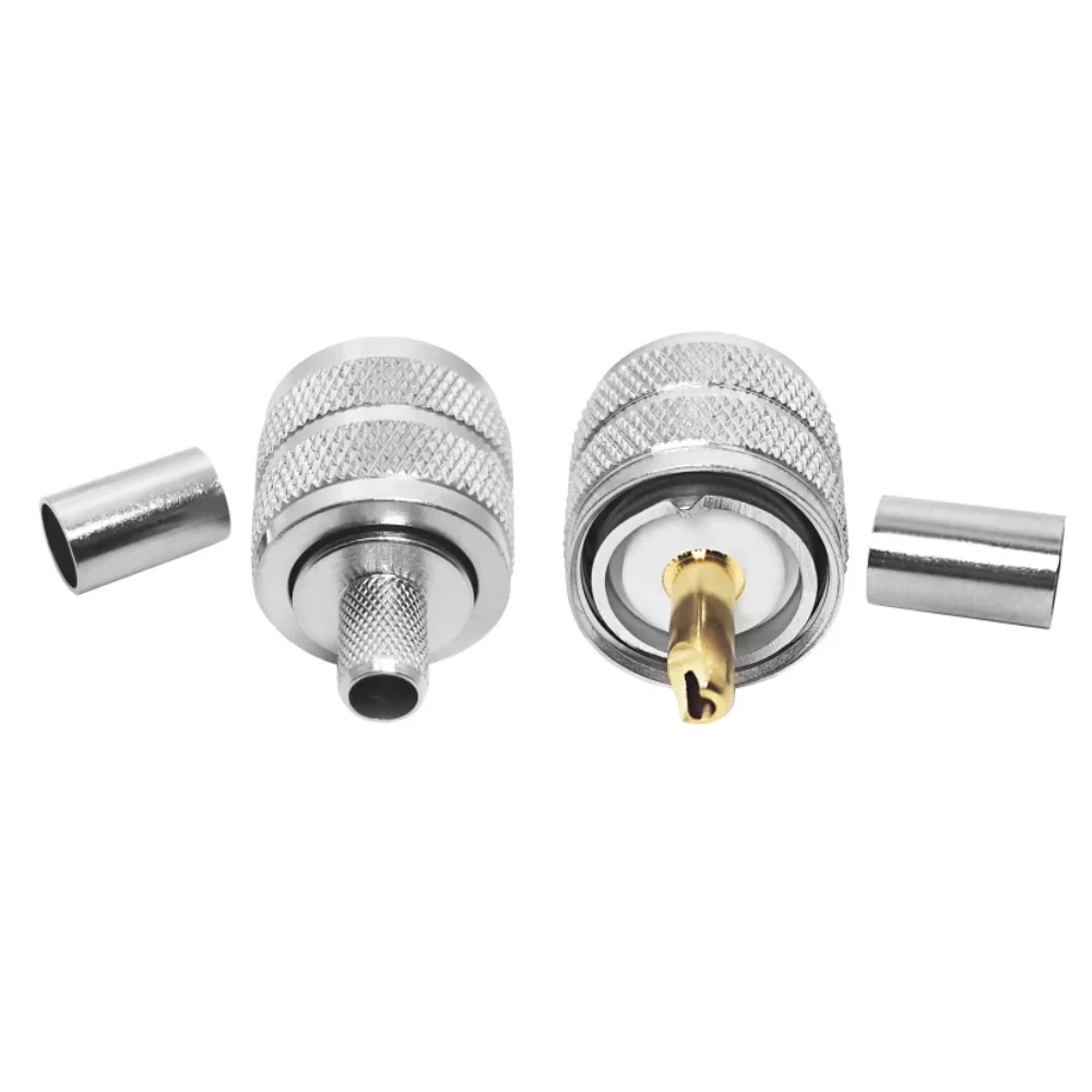 RF Applications Connector UHF PL259 Male Plug Crimp for RG8X H155 LMR240 RF Coaxial Cable
