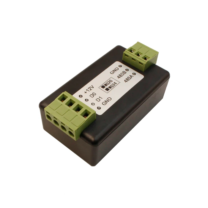 
Конвертер передачи данных wiegand26/34 в RS485 с протоколом MODBUS для контроля доступа 
