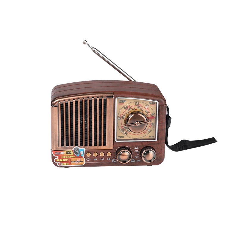 Portable Multifunction High Sensitive Portable Sw Am Fm More Band Retro Classic Radio With Earphone Jack