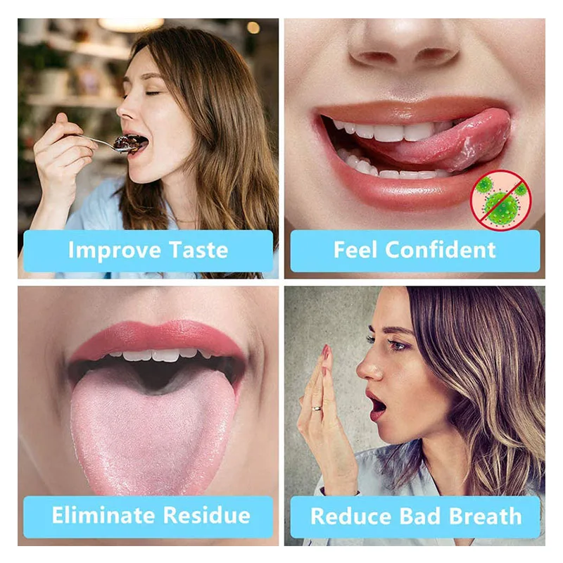 Скребок для языка с пластиковой ручкой