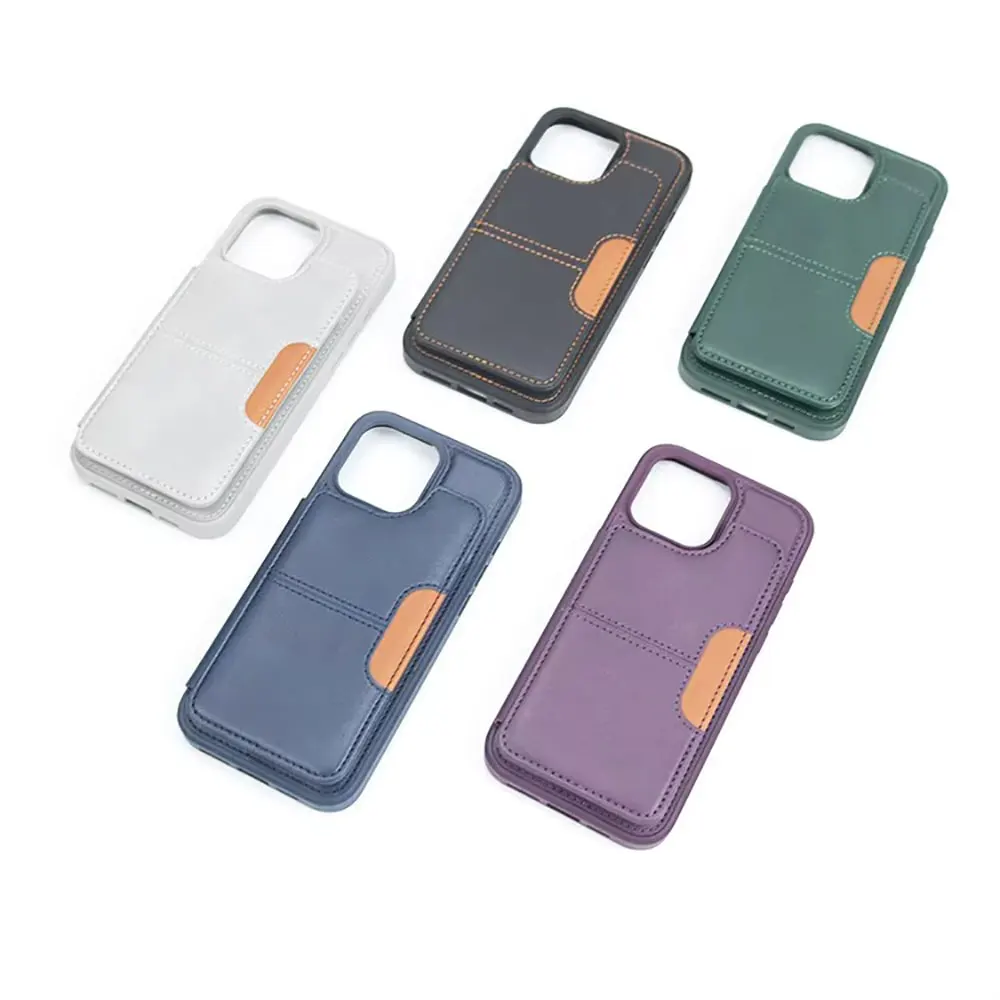 product laudtec pu leather stand phone cases card slot flip wallet luxury business shockproof for iphone air 17 16 pro max sjk1100-6