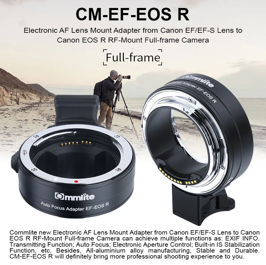 Viltrox EF-EOS R Lens Mount Adapter for Canon EF or EF-S-Mount Lens shops to Canon RF