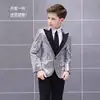 blazer + cravate argenté
