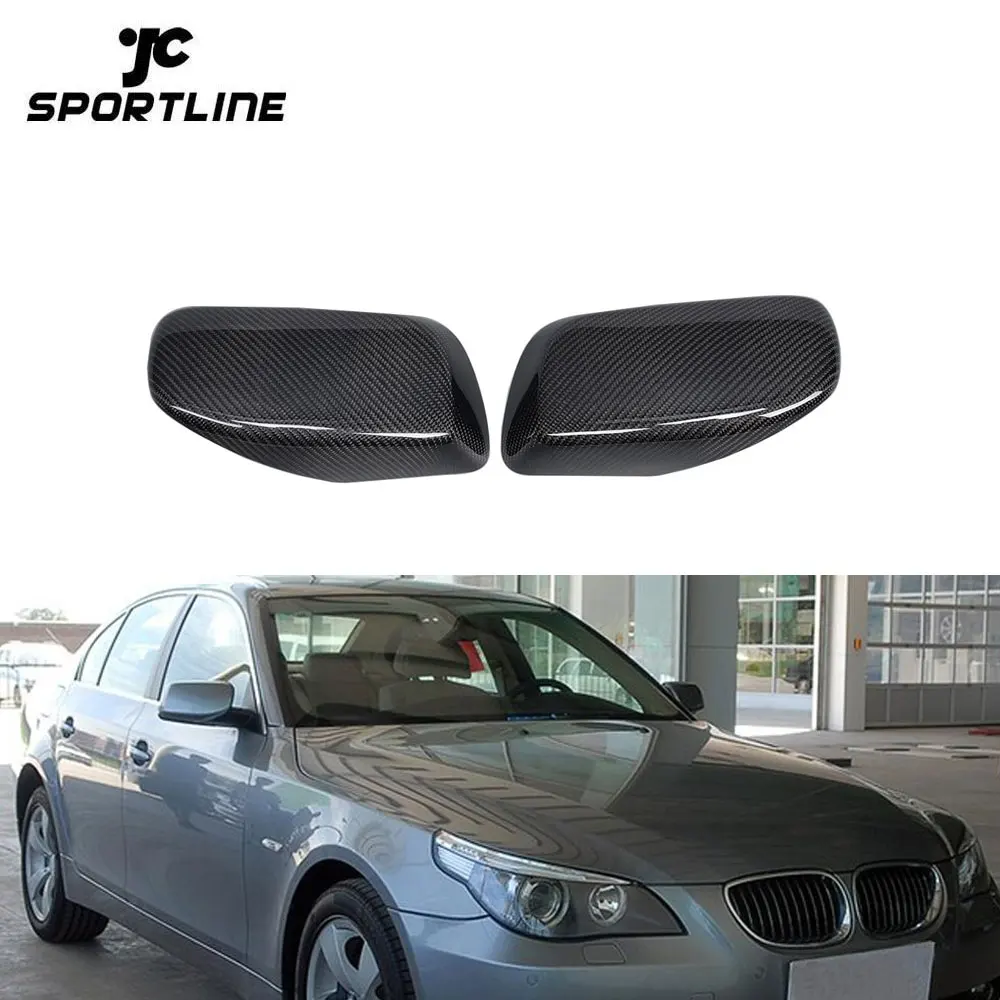 Asasytal Cubierta Del Espejo Exterior Del Automóvil, Espejo Retrovisor Adecuado Tapas De Plástico ABS, Compatible Con BMW 6 Series E63 E64 630ci 630i 5 Series E60 E61 520i 523i, Negro Brillante,1 Par