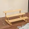 Soporte para flores trapezoidal de tres niveles de 40 cm de largo