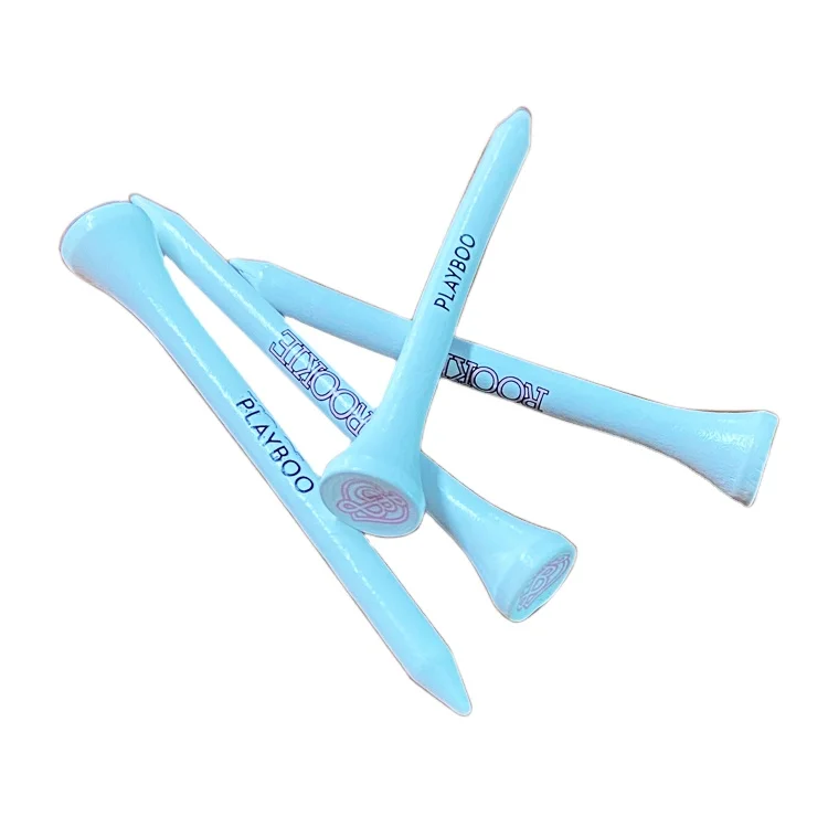 70mm Wooden Golf Tees Custom Printing logo Cheap Bamboo Golf Tee Custom Golf Tees details