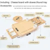 4 bowls Brown Cheese board set