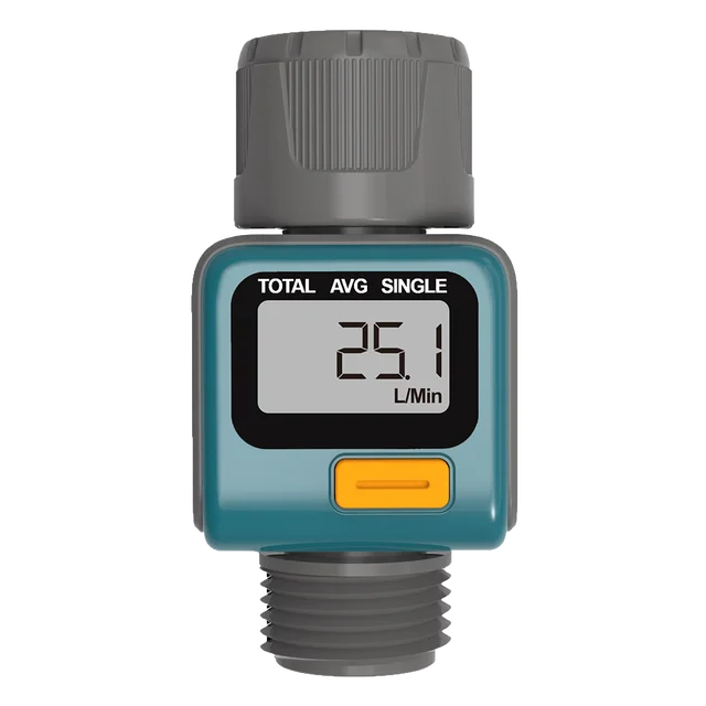Measure Gallon/Liter Consumption and Flow Rate for Outdoor Garden Hose Watering Tank Filling Track Water Usage Flow Meter