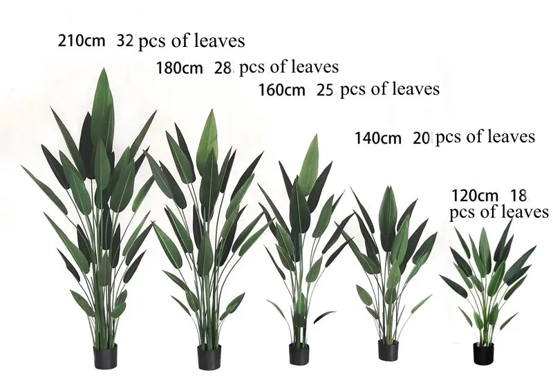 Wholesale Green Plastic Bird Of Paradise Artificial Plant In Pot