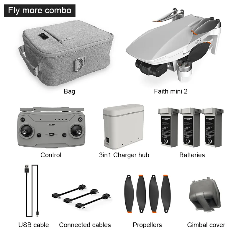 C Fly Cfly Faith Mini Mini Drone Brushless K Hd Dual Camera Gps Dron Axis Brushless Gimbal